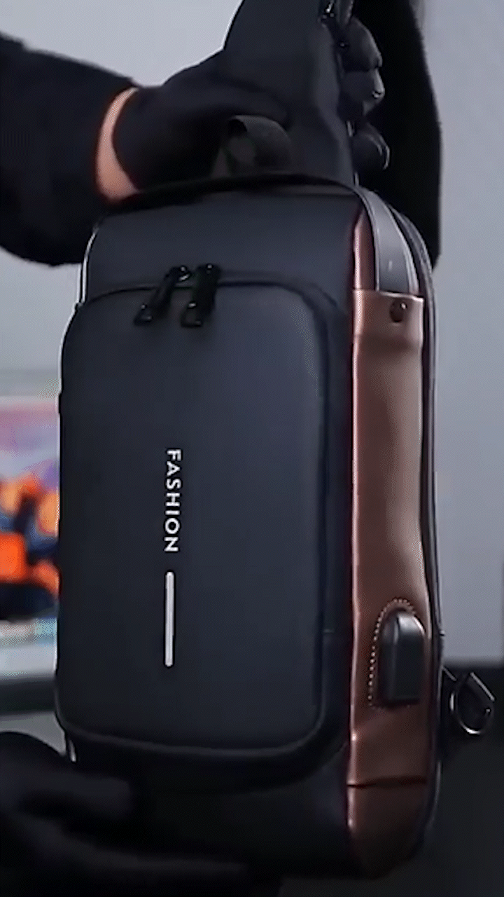 Waterproof Multipurpose Sling Bag with USB Charging Port