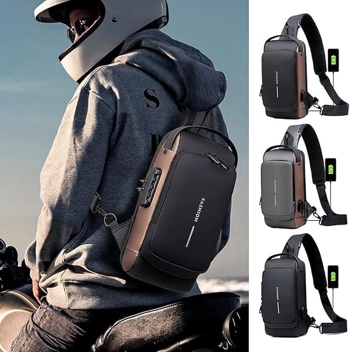 Waterproof Multipurpose Sling Bag with USB Charging Port