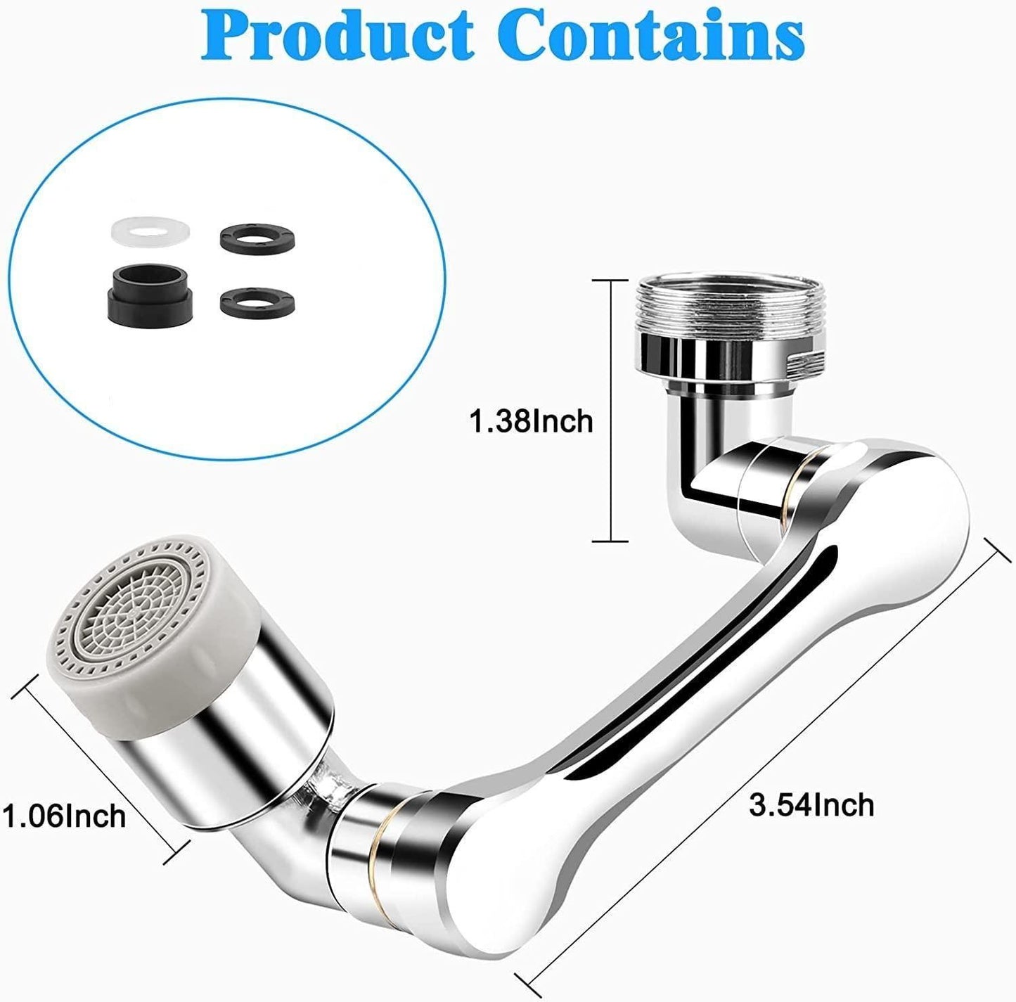 Rotating Faucet Extender Aerator, with 2 Water Outlet Modes, Sink Sprayer