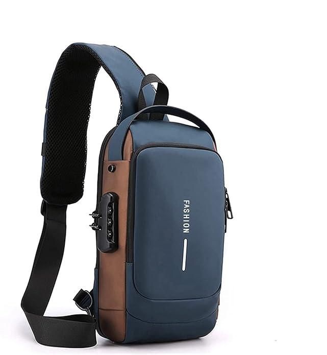 Waterproof Multipurpose Sling Bag with USB Charging Port