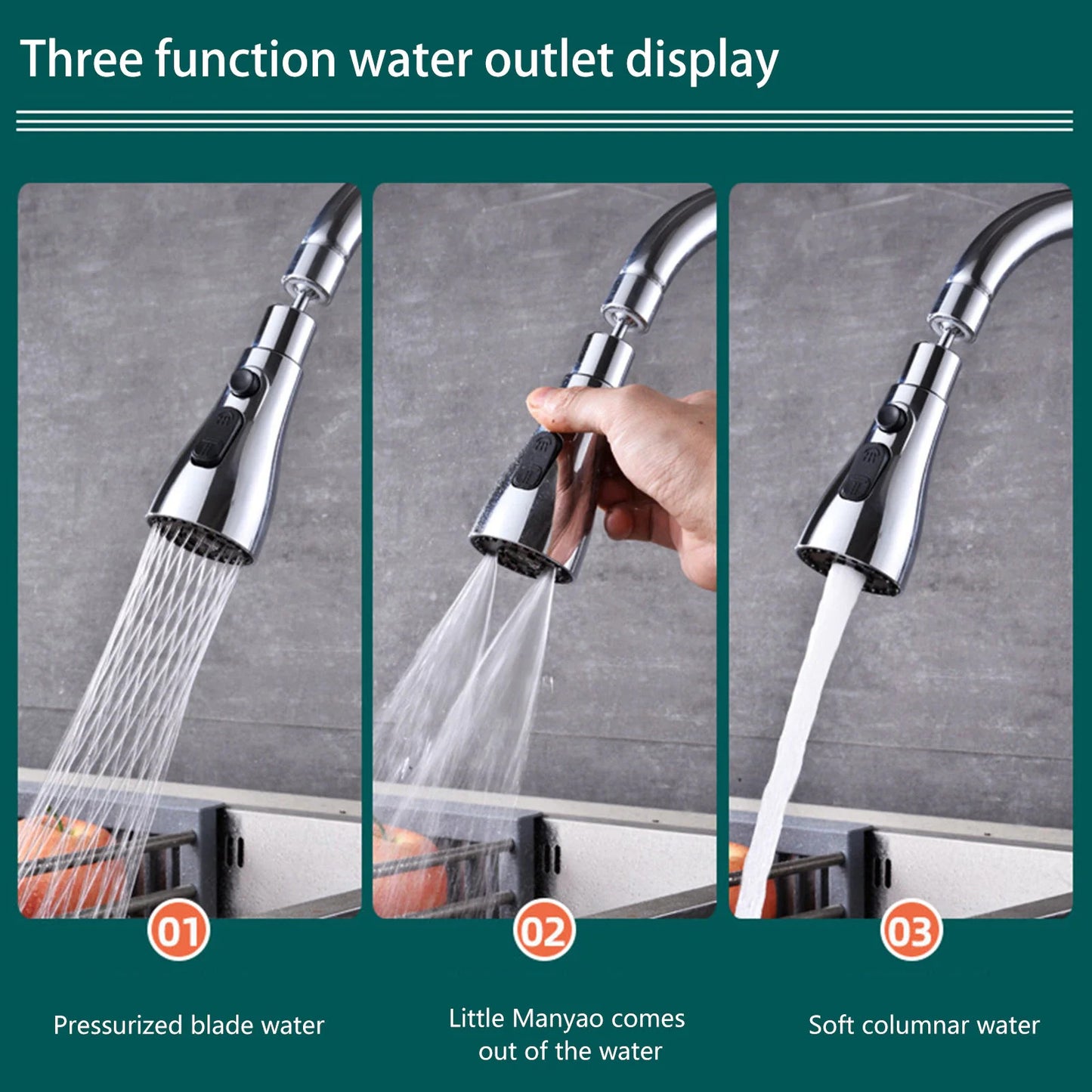 3 Modes 360° Rotatable Multifunctional Sink Faucet