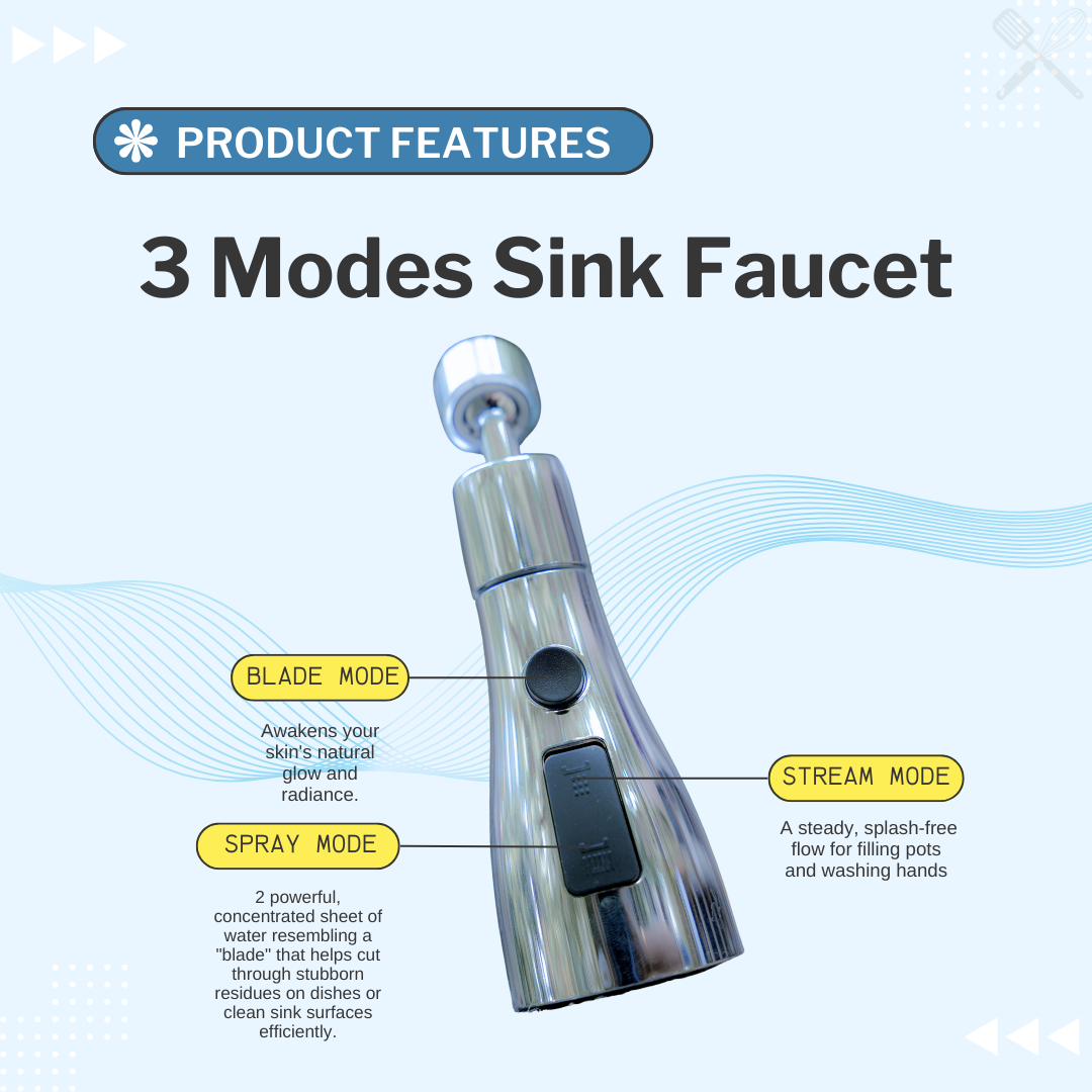 3 Modes Kitchen Sink Faucet