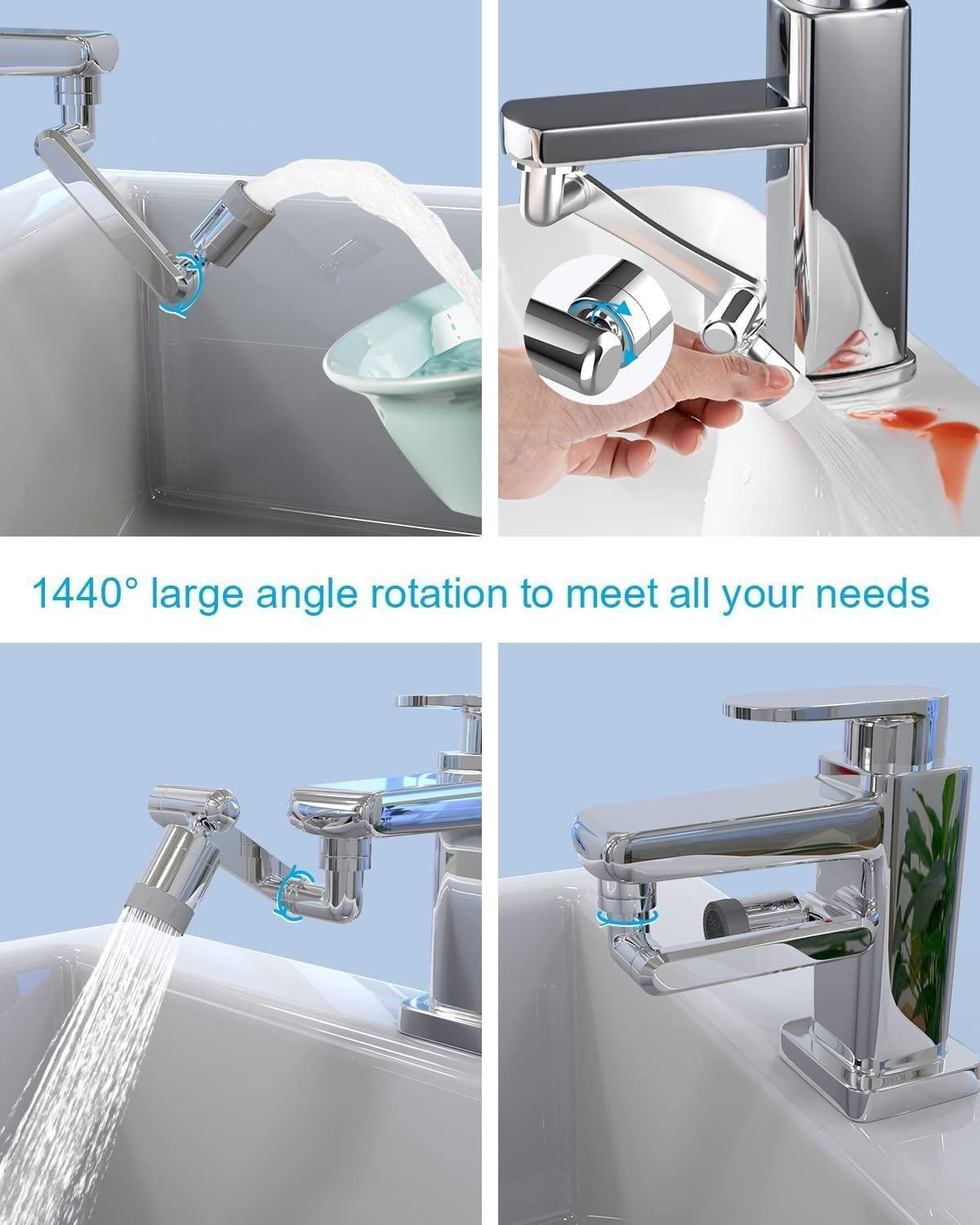 Rotating Faucet Extender Aerator, with 2 Water Outlet Modes, Sink Sprayer