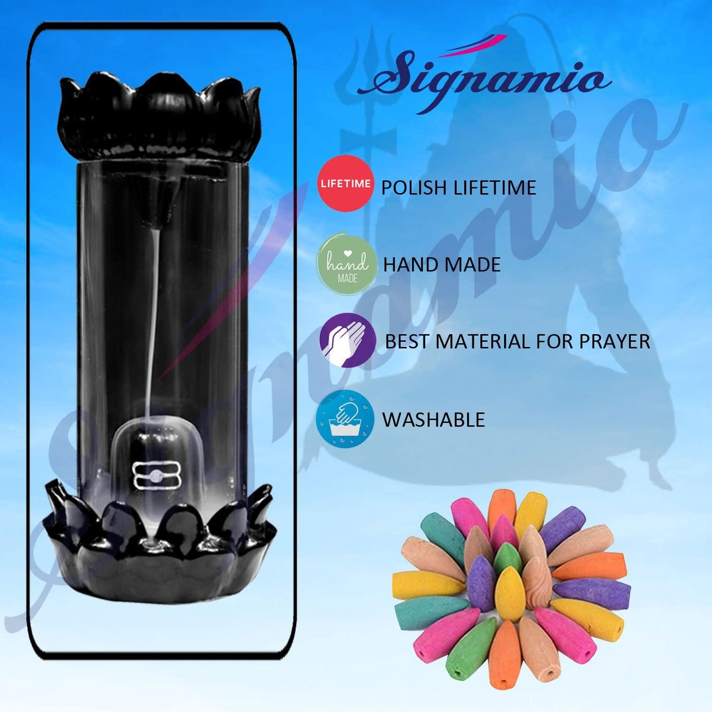 Shivling Smoke Fountain Incense Burner