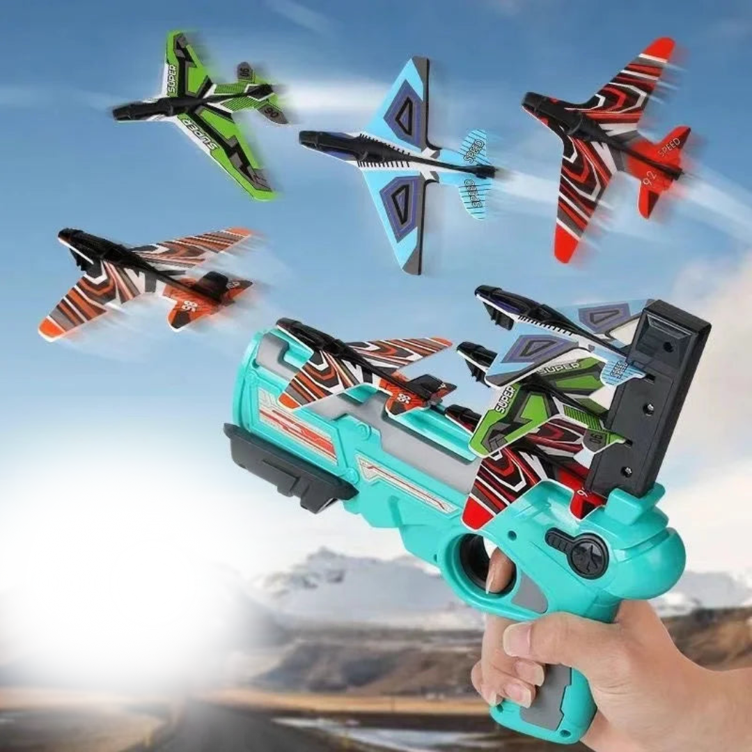 Airplane Launcher Toy Gun with Foam Glider